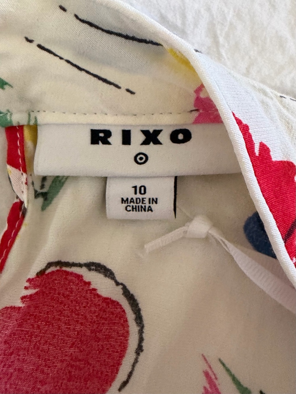Rixo x Target Women’s Floral Mock Neck Cascade Ruffle Dress Size 10 NWT - Picture 6 of 12